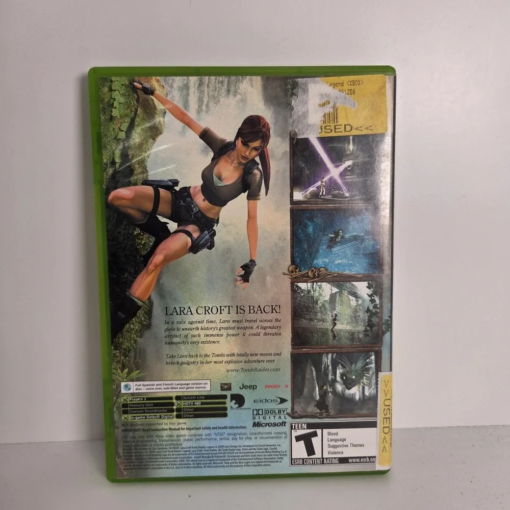 Lara Croft Tomb Raider Legend Microsoft Xbox Game CIB T Eidos 2006 NTSC-U/C